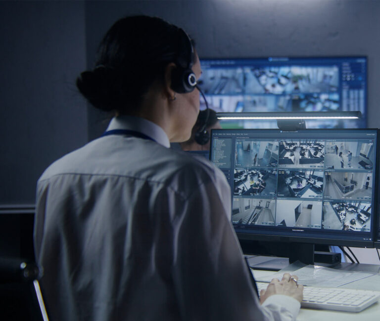 security cameras in use