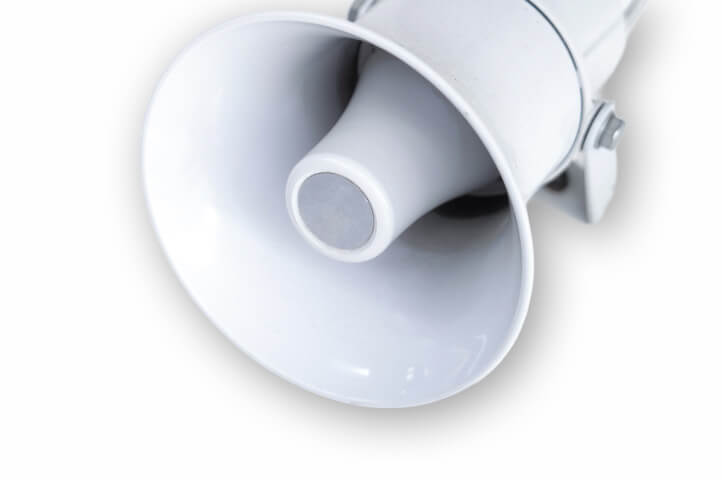 paging system speaker white